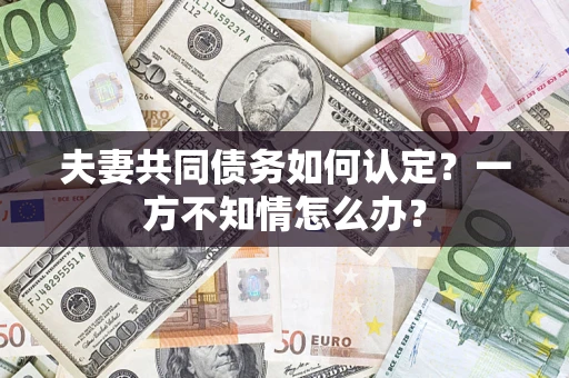 北京夫妻共同债务如何认定？一方不知情怎么办？